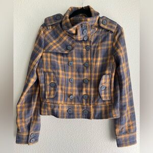 Hurley Blue and Mustard Checkered Shirt